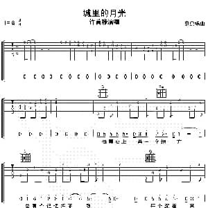 城里的月光 吉他谱 许美静
