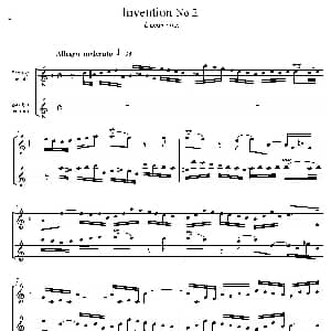 萨克斯谱 | Inventions 巴赫15首创意曲 二重奏—2