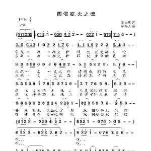 西候度.火之魂_歌曲简谱_词曲:徐贞明 高福友