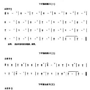 笛子谱 | 笛子下手指法练习