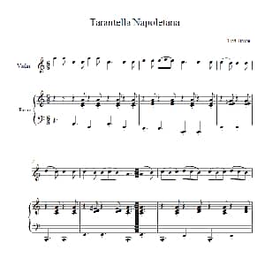 小提琴谱 | Tarantella Napoletana 小提琴 钢琴伴奏