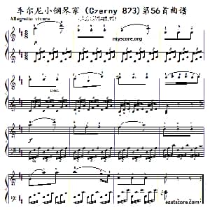 车尔尼 小钢琴家 钢琴谱