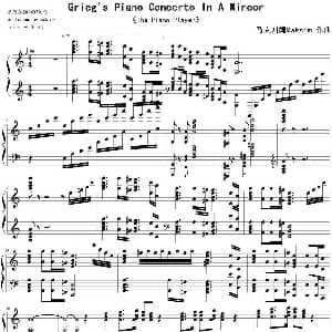 Grieg's Piano Concerto In A Mincor 钢琴谱 马克西姆Maksim