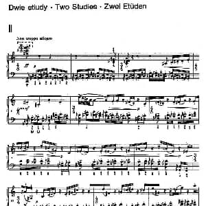 Two Studies 钢琴谱 维托尔德 卢托斯拉夫斯基 Witold Lutoslawski