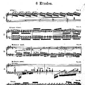 Six Etudes Op.23 钢琴谱 安东 鲁宾斯坦
