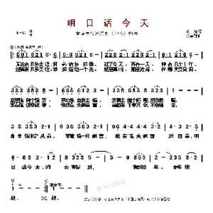 明日话今天_歌曲简谱_词曲:黄霑 顾嘉辉