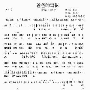 爸爸的雪花_歌谱投稿_词曲:车行 王龙