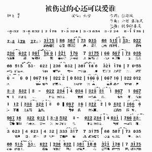 被伤过的心还可以爱谁_歌谱投稿_词曲:张海风 六哲 张海风
