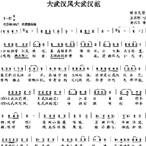 大武汉风大武汉范_通俗唱法乐谱_词曲:王东明 黄水泉