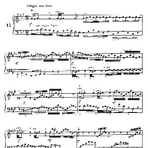 二部创意曲 No.12 钢琴谱 巴赫 巴赫