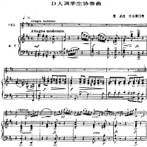 小提琴谱 | 塞茨初级小提琴协奏曲Op.15 D大调学生协奏曲 塞茨