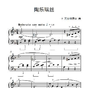 陶乐瑞丝 钢琴谱 E 瓦尔特费尔