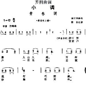 芗剧曲调 青春调 选自 乔老爷上轿 林文祥 陈彬记谱