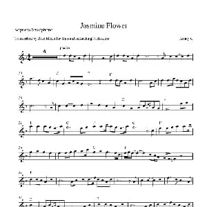 萨克斯谱 | Jasmine Flower 高音萨克斯
