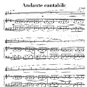 萨克斯谱 | Andante cantabile 中音萨克所 钢琴伴奏 F Tosti