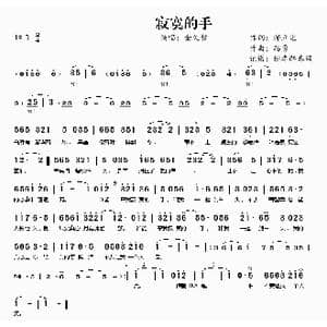 寂寞的手_歌曲简谱_词曲:师立宅 路勇