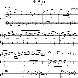 奏鸣曲 钢琴谱 莫扎特