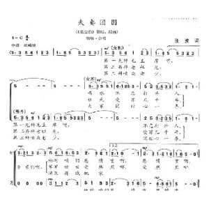 夫妻团圆_歌曲简谱_词曲:张波 陈志昂