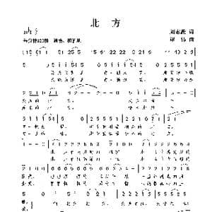 北方_歌曲简谱_词曲:刘志毅 谢伟