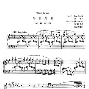 那就是我_歌曲简谱_词曲:晓光 谷建芬