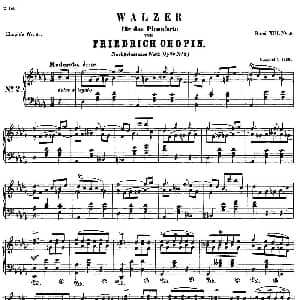 降D大调圆舞曲Op.70 3 钢琴谱 肖邦