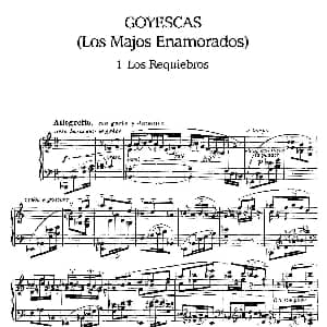 Goyescas 钢琴谱 恩里克 格拉那多斯 Enrique Granados