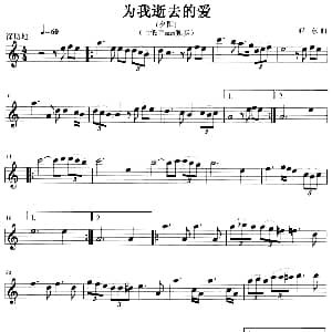 萨克斯谱 | 为我逝去的爱 又名 夕阳 亚东