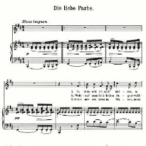 Die liebe Farbe_外国歌谱