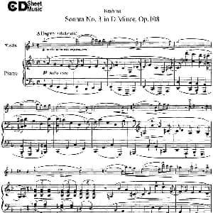 小提琴谱 | Violin Sonata No.3 in D Minor Op.108 小提琴 钢琴伴奏