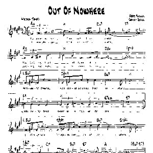 OUT OF NOWHERE 降B爵士乐谱