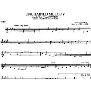 小提琴谱 | UNCHAINED MELODY 人鬼情未了 ALEX NORTH