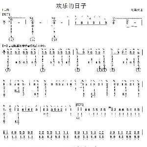 琵琶谱 | 欢乐的日子 马圣龙