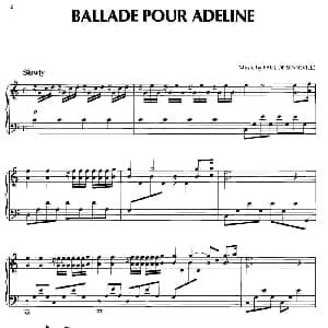 BALIADE POUR ADELINE 钢琴谱