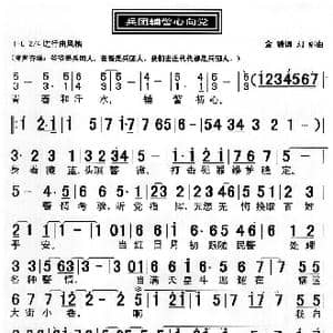 兵团辅警心向党_歌曲简谱_词曲:金璐 刘娜