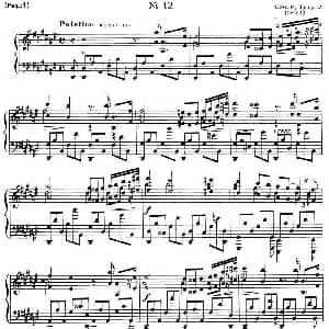 斯克里亚宾12首钢琴练习曲 Op8 钢琴谱 斯克里亚宾