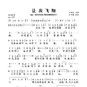 让我飞翔_通俗唱法乐谱_词曲:孙世彦 孙世彦