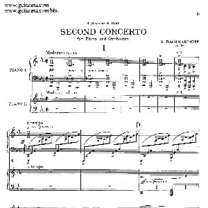 c小调第二钢琴协奏曲 Op.18 钢琴谱 谢尔盖 拉赫玛尼诺夫 Sergei Rachmaninov