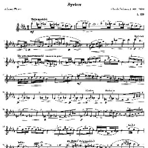 长笛曲谱 | Syrinx 德彪西 Debussy