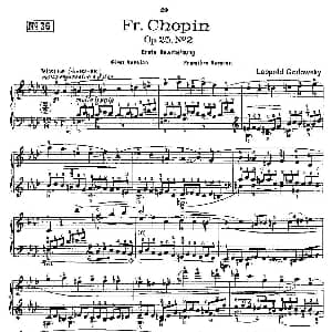 肖邦 练习曲 Fr.Chopin Op.25 No2 1 钢琴谱 Godowsky改编
