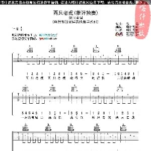 两只老虎 吉他谱 喀什怒放