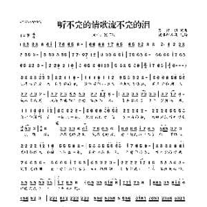 听不完的情歌流不完的泪_歌曲简谱_词曲:张师羽 张师羽