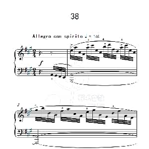 练习曲 38 钢琴谱