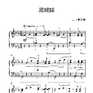 黑眼睛 钢琴谱