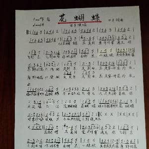 花蝴蝶_歌谱投稿_词曲:田丰 田丰
