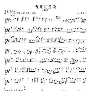弯弯的月亮 小提琴独奏_歌曲简谱_词曲:李海鹰 李海鹰