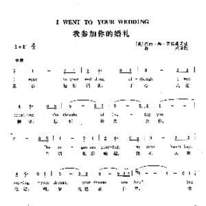 我参加你的婚礼_歌曲简谱_词曲: 美 杰西 梅 罗宾森 美 杰西 梅 罗宾森