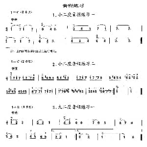 二胡谱 | 二胡微型练习曲 音程练习