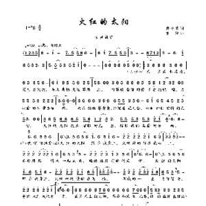 火红的太阳_歌曲简谱_词曲:聂小慧 侯歌