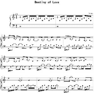 Destiny Of Love 钢琴谱 Yiruma
