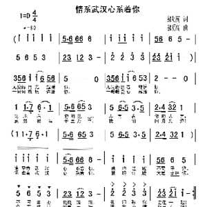 情系武汉心系着你_歌谱投稿_词曲:郝明高 郝明高